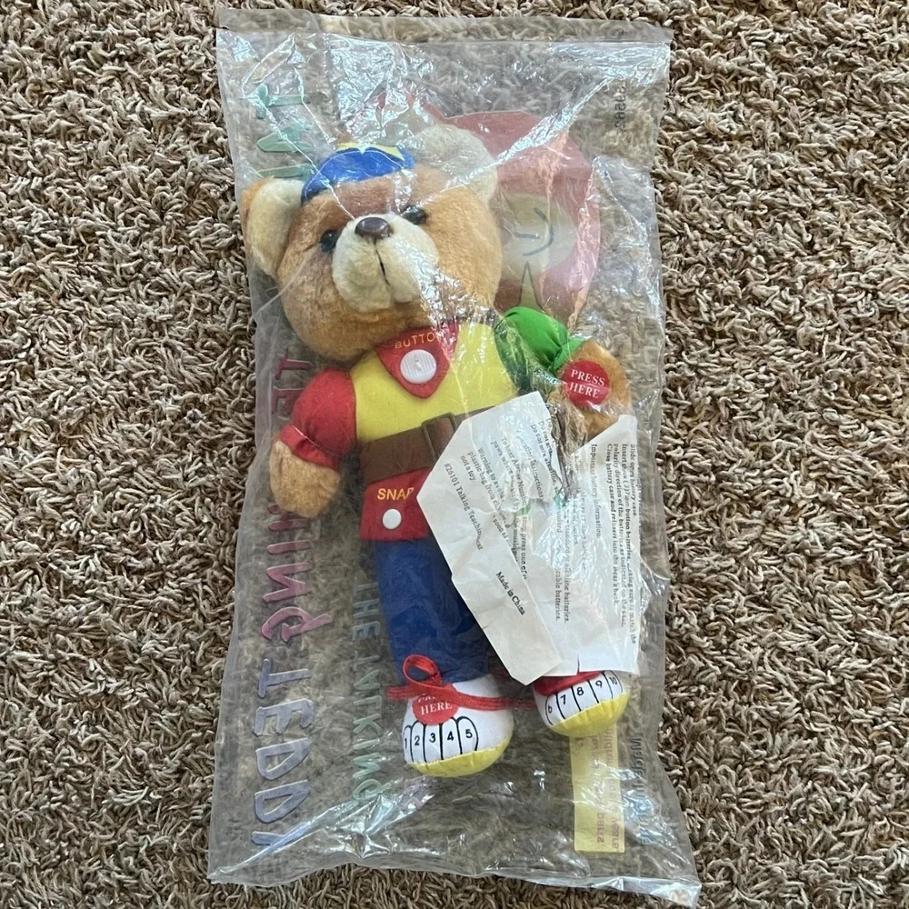 Talking Teaching Teddy Cuddles Interactive Learning Bear ABCs 123s Vintage‎ Toy